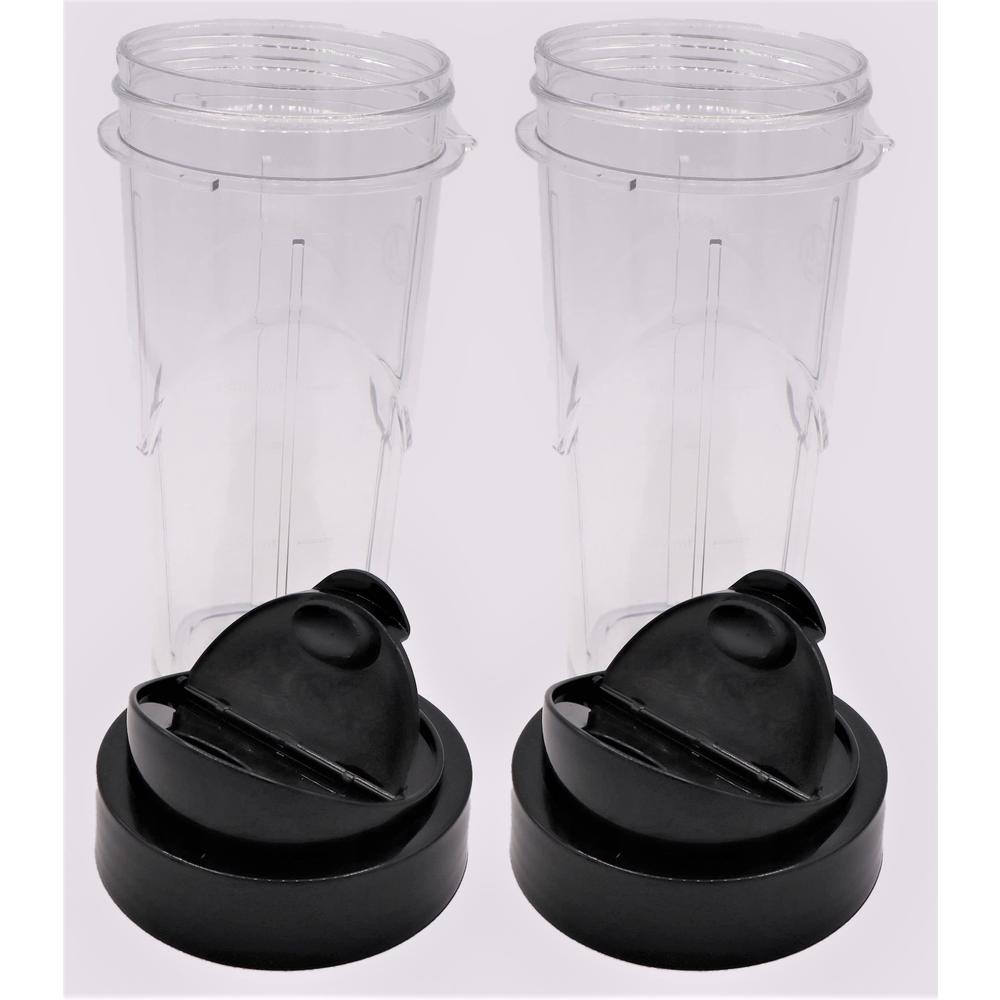 blendin replacement personal jar with flip top to go lid, compatible with oster pro 1200 blenders (2 pack,24 ounce)