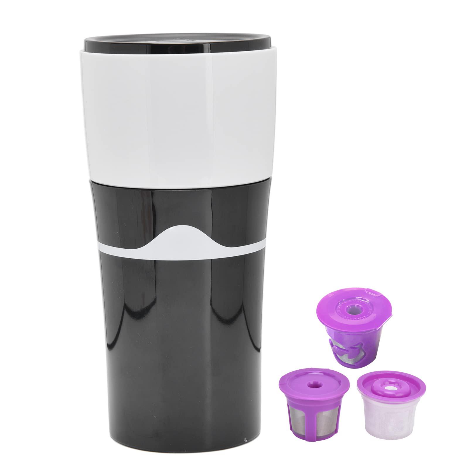 01 02 015 portable coffee maker,k cup coffee machine, single serve drip coffee maker,360 degree side leakage prevention, manual drip co