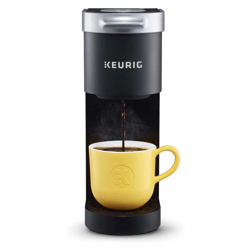 keurig k-mini single-serve coffee maker (black) bundle with acid-based coffee and espresso machine descaling powder and 12-co