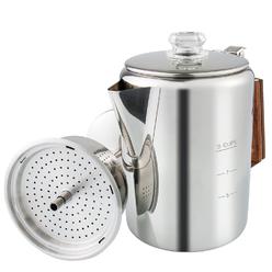 apoxcon coffee percolator, camping coffee pot 9 cups stainless steel coffee maker with clear top glass knob, percolator coffe