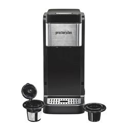 proctor silex single-serve coffee maker compatible with pod packs and grounds, 40 oz. reservoir makes four 10 oz. cups withou