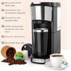Mixpresso RNAB0BDLJRV6V mixpresso coffee maker single serve for ground  coffee & compatible with k cup pods, with 14oz travel mug & reusable filter  fo