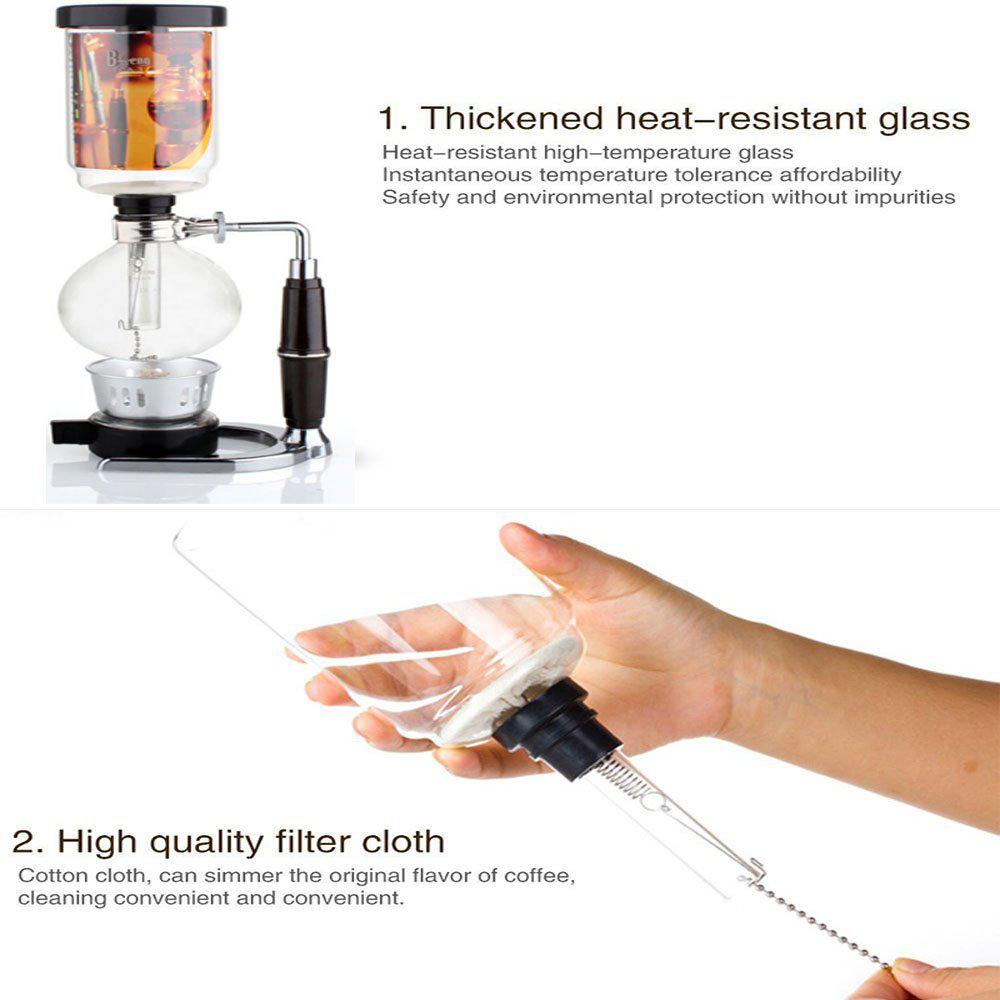 moo-1 syphon coffee maker japanese style vacuum glass siphon pot percolators 1-3 cups siphon coffee maker