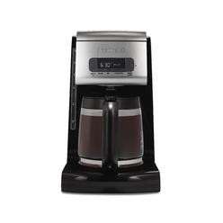 proctor silex frontfill drip coffee maker, digital & programmable, 12 cup glass carafe, black and silver (43687)