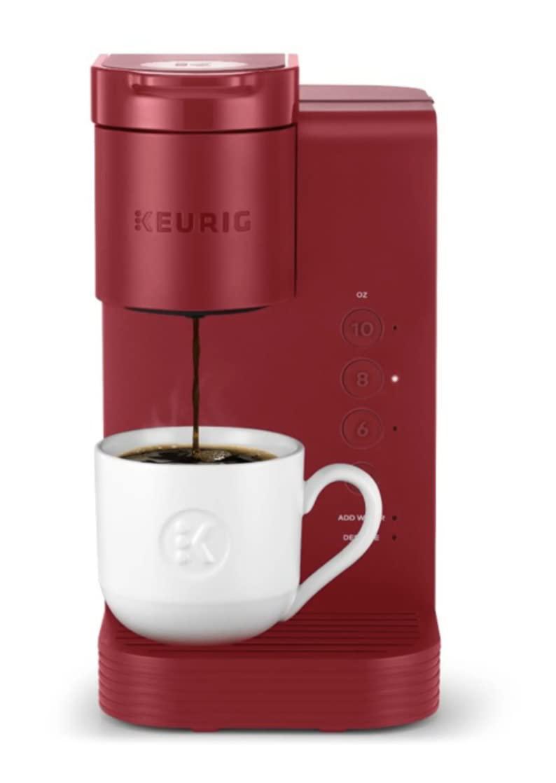 keurig k-express essentials single serve k-cup pod coffee maker, red, regular