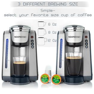 Mixpresso 2 in 1 Coffee Brewer, Single Serve and K Cup Compatible