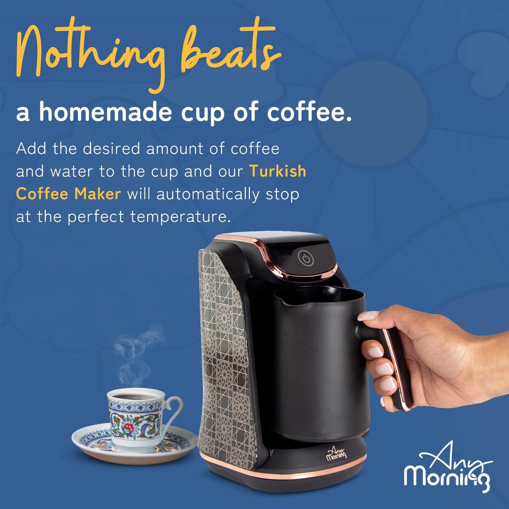 any morning turkish coffee maker | automatic turkish/greek coffee machine | 1-4-cup turkish coffee pot | low-watt coffee make