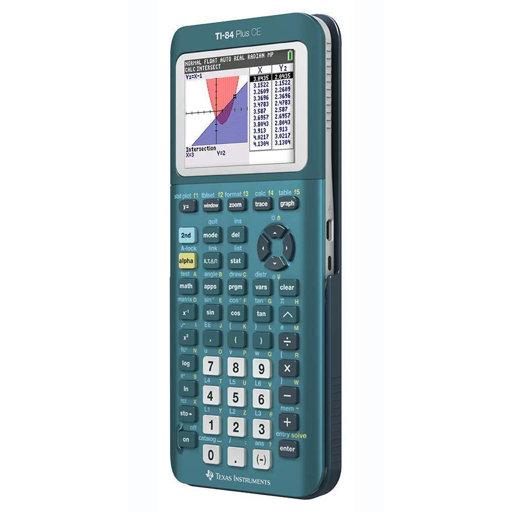 Texas Instruments plus ce color graphing calculator, teal (metallic)