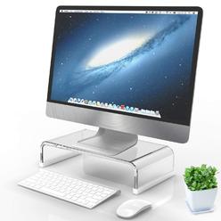 richboom acrylic monitor stand, 16.5'', clear monitor riser computer stand laptop stand desktop stand acrylic stand acrylic r