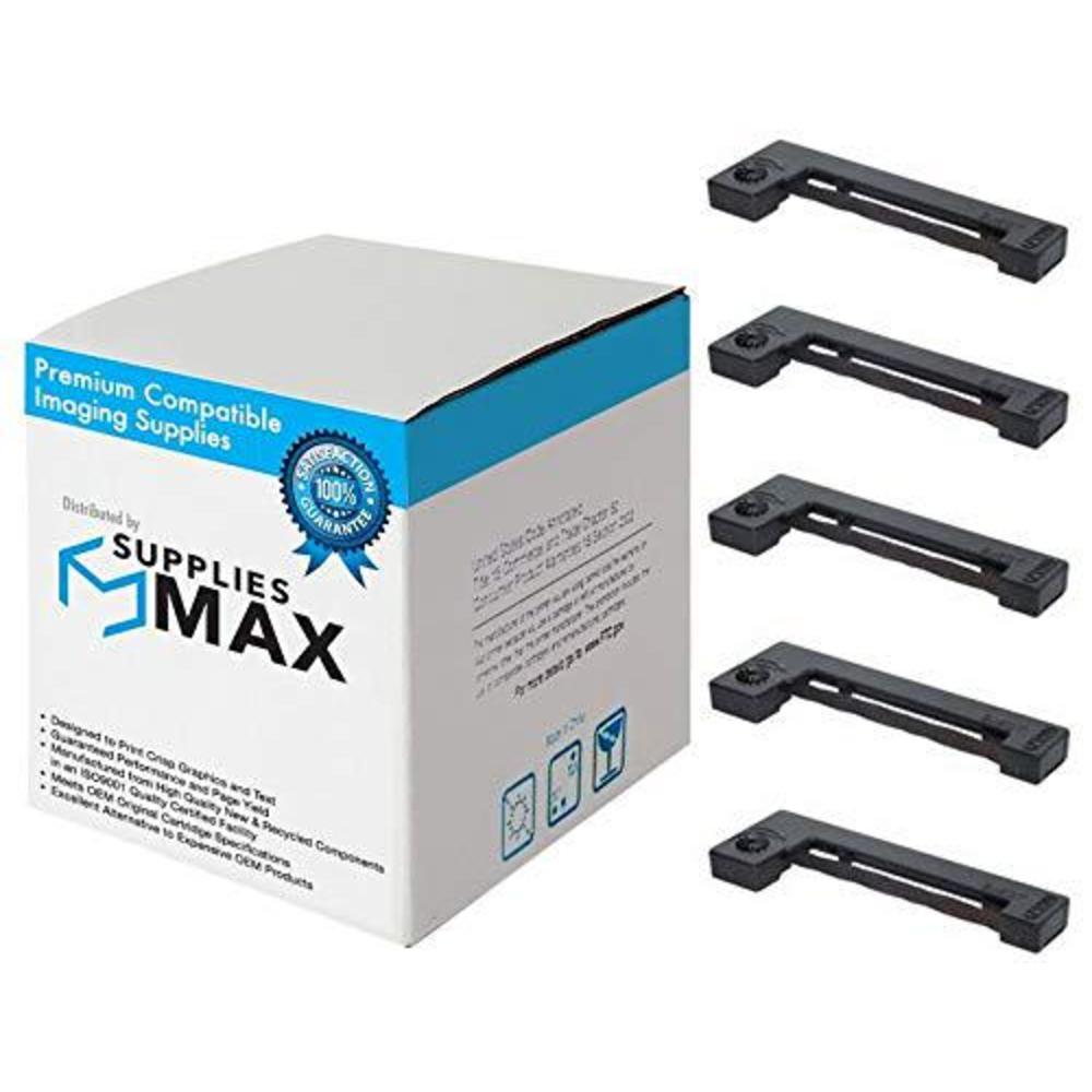 suppliesmax compatible replacement for westrex international 32428b black p.o.s. printer ribbons (5/pk) - replacement to erc-
