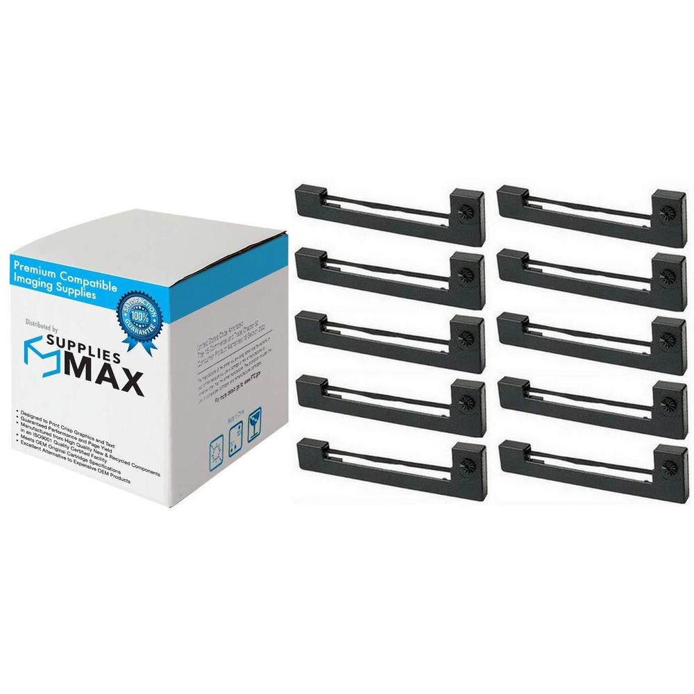 suppliesmax compatible replacement for m150/160/170/180/185/190/195 black p.o.s. printer ribbons (10/pk) (erc-09b_10pk)
