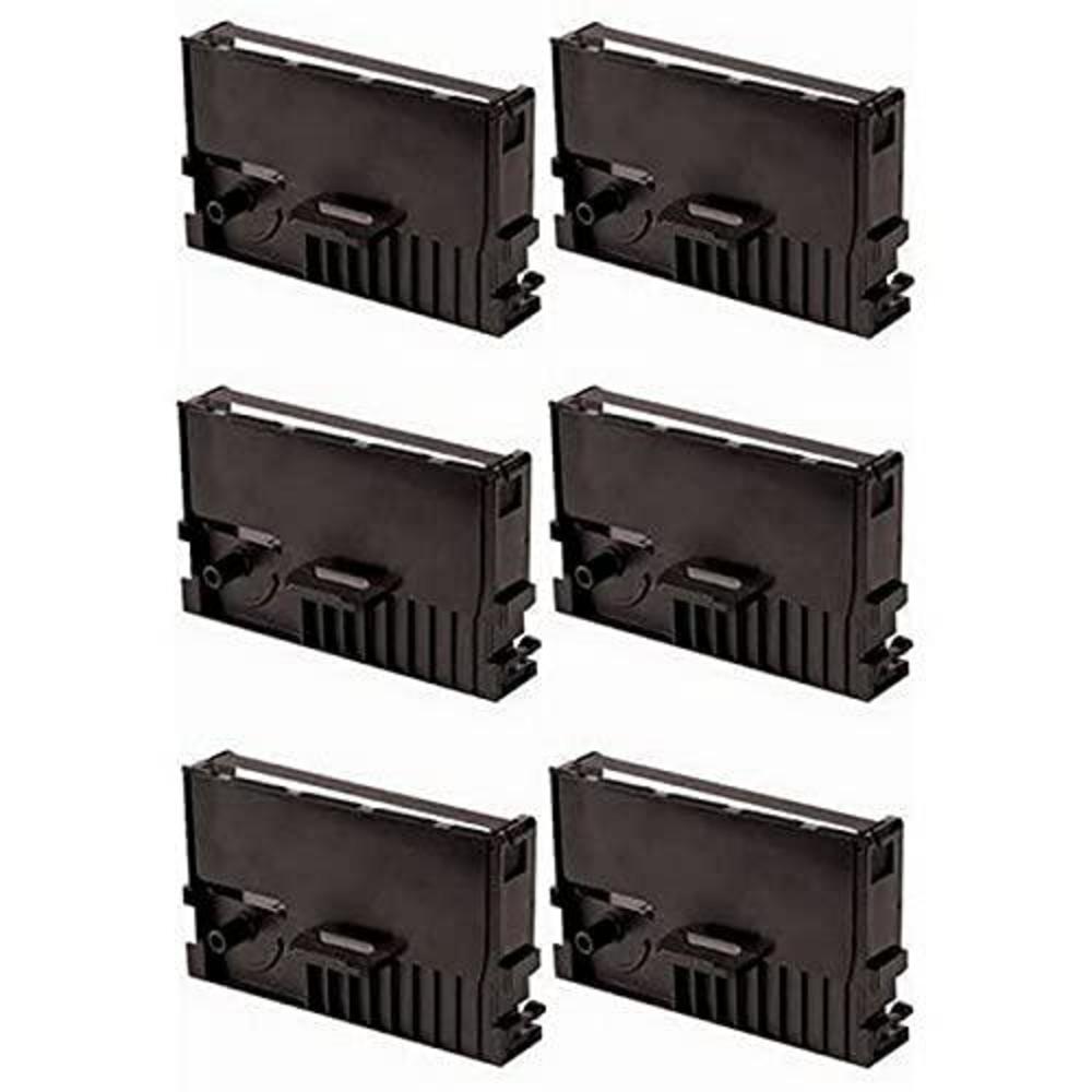 suppliesmax compatible replacement for ncr 127048bk black p.o.s. printer ribbons (6/pk) - replacement to erc-41bk