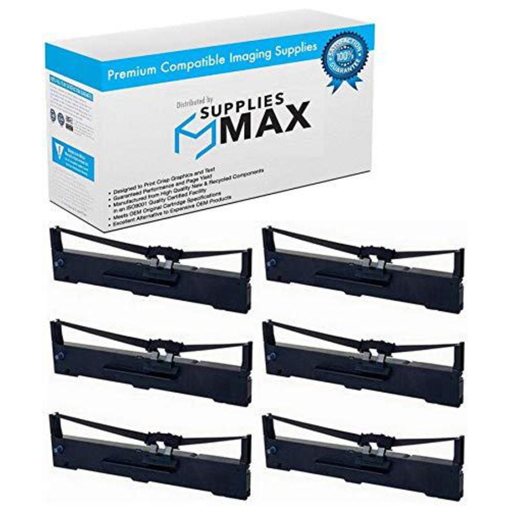 suppliesmax compatible replacement for porelon 11583 black printer ribbons (6/pk) - replacement to s051337