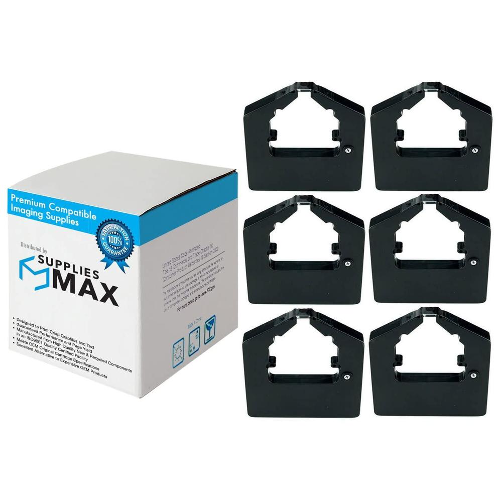 suppliesmax compatible replacement for porelon 11667 black printer ribbons (6/pk) - replacement to datasouth bbg-100503
