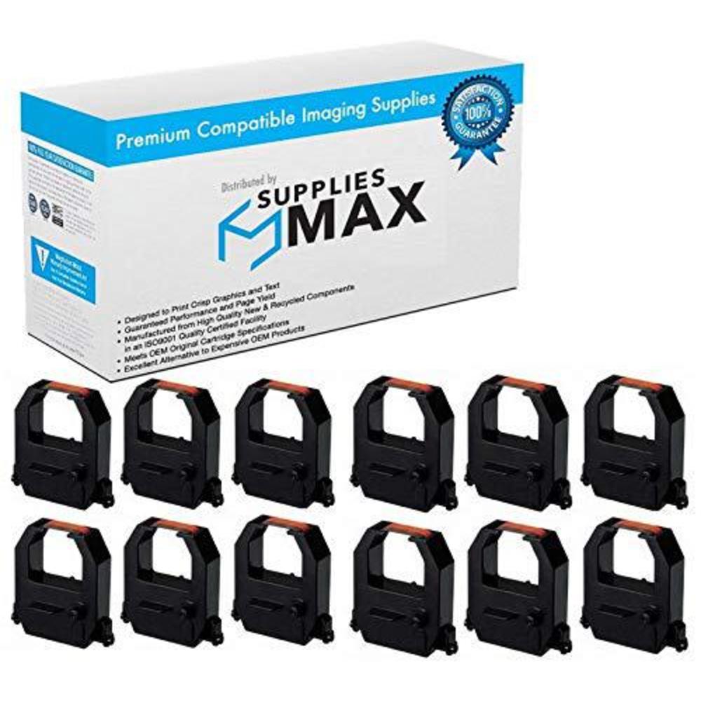 suppliesmax compatible replacement for amano pix-10/pix-15/pix-55/pix-75/pix-200/pix-3000/tcx-10/tcx-21/tcx-22/tcx-45 black/r