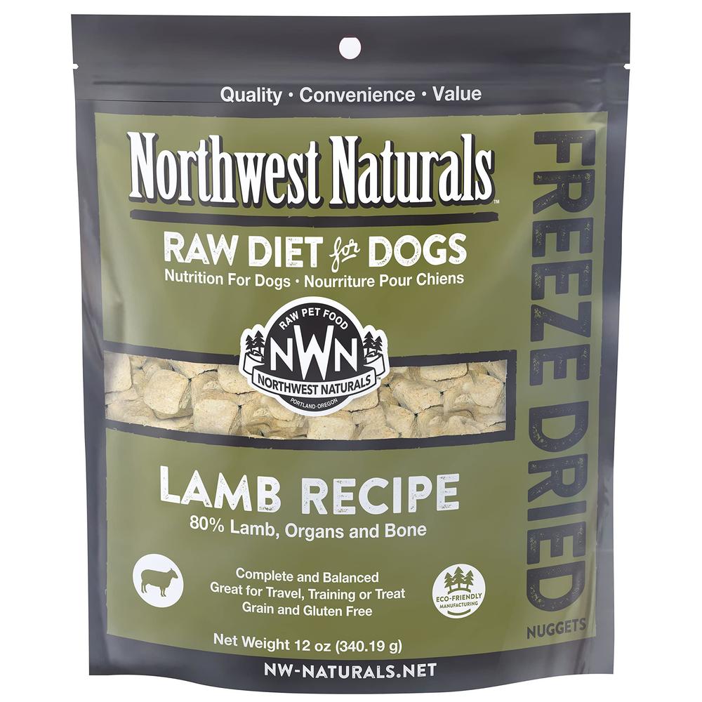northwest naturals freeze dried raw diet for dogs freeze dried nuggets dog food - lamb - grain-free, gluten-free pet food, do