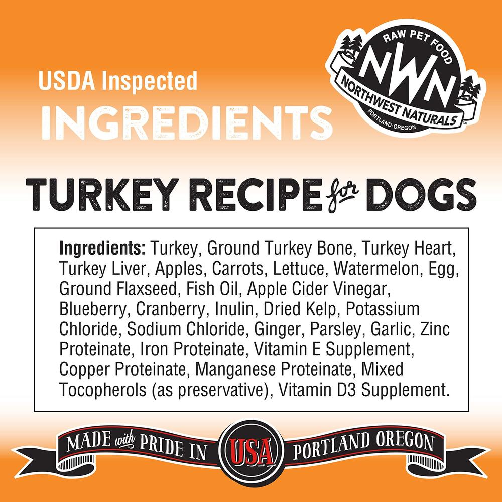 northwest naturals freeze dried raw diet for dogs freeze dried nuggets dog food - turkey - grain-free, gluten-free pet food, 