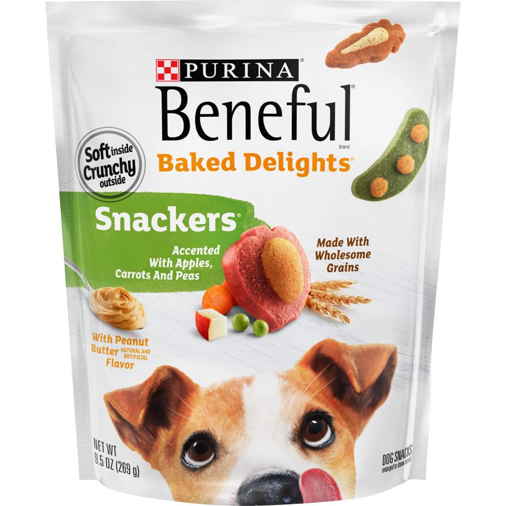 Beneful purina beneful made in usa facilities dog training treats, baked delights snackers - (5) 9.5 oz. pouches