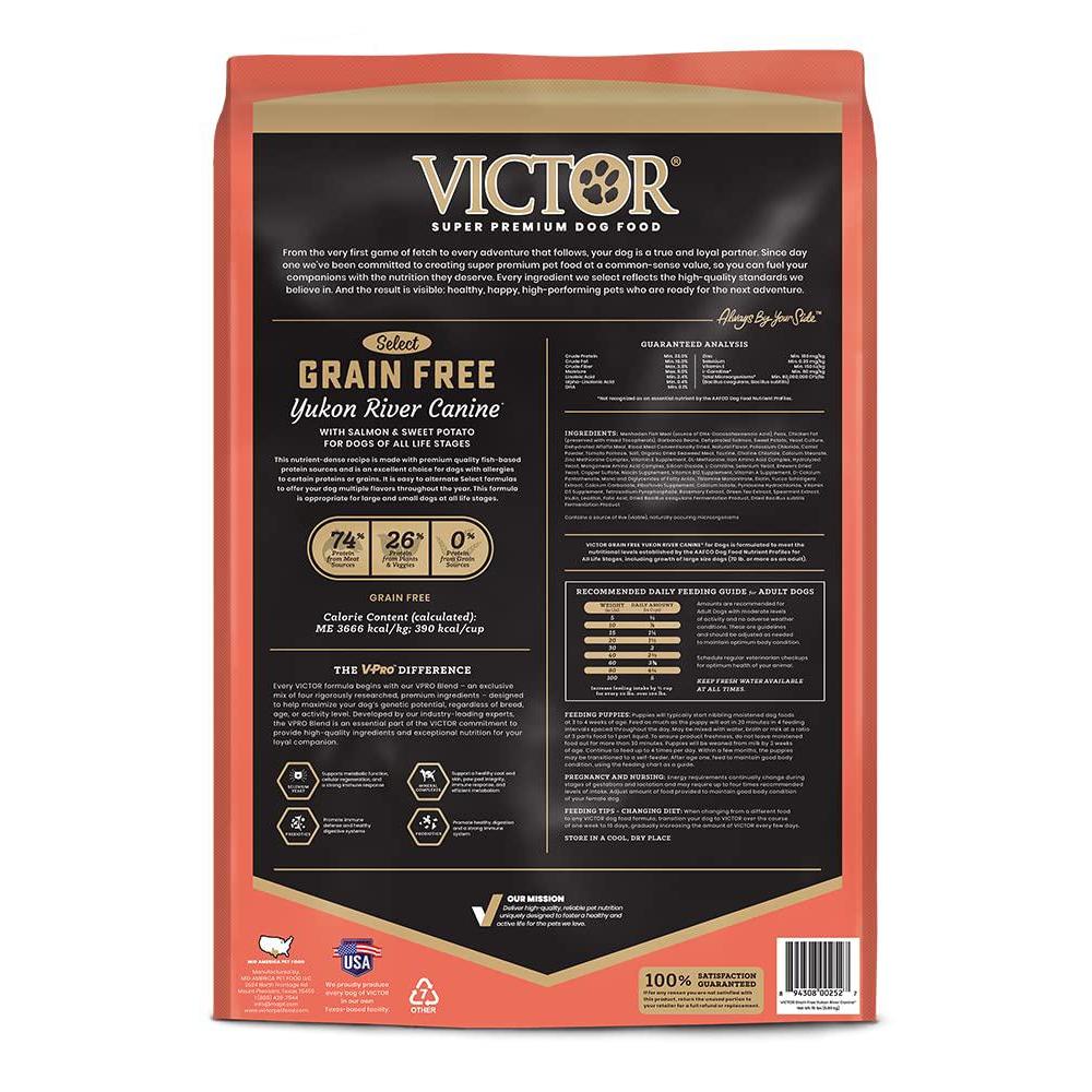 Victor Equipment victor super premium dog food - grain free yukon river canine - for dogs of all life stages - high protein dry dog food for a