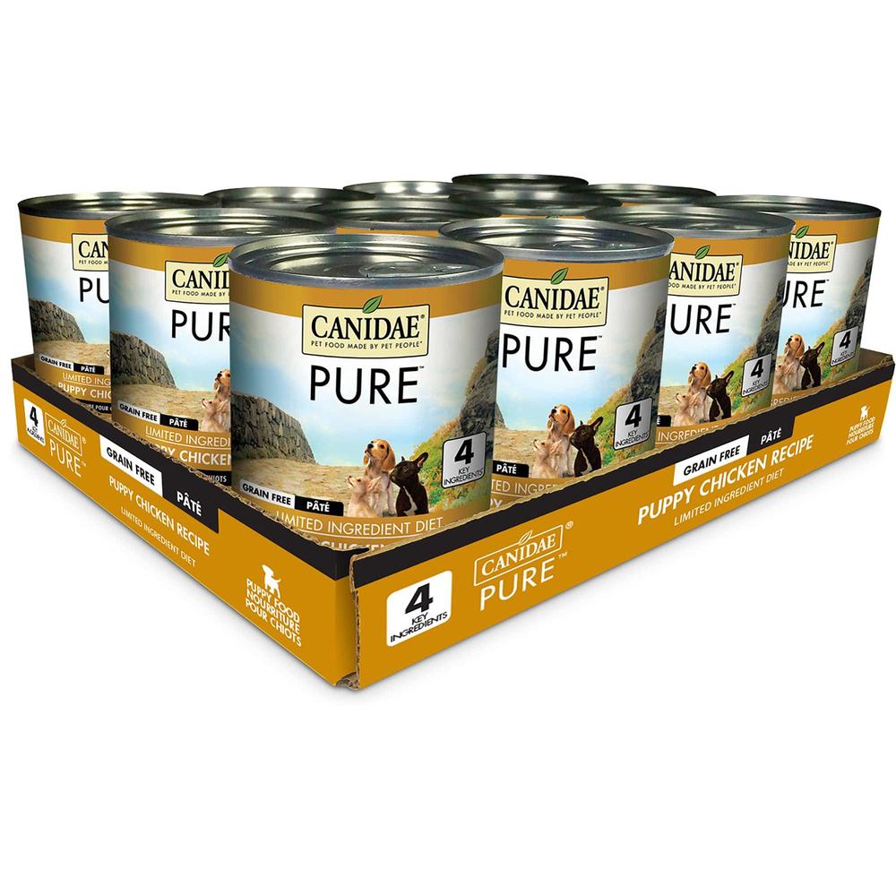 canidae pure grain free limited ingredient diet chicken recipe wet puppy food, 13 oz., case of 12