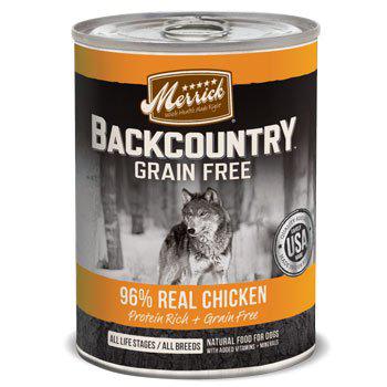 merrick backcountry 96 real chicken can dog food