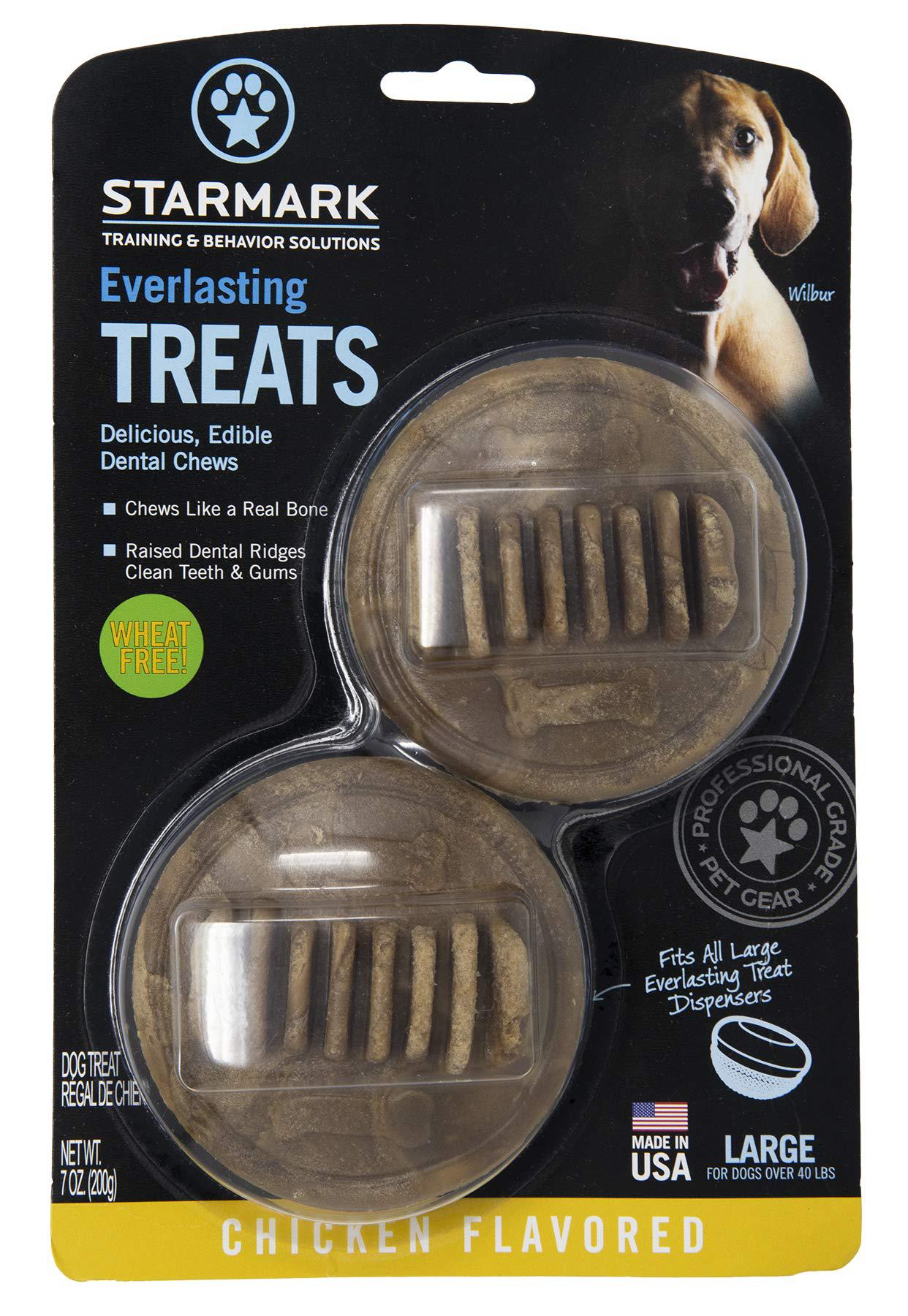 starmark everlasting treats dental chews large 2 pcs, chicken flavored