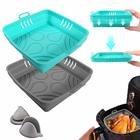 zosvnsv 2pcs air fryer silicone pot? foldable 8.5food safe air