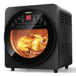 cusimax air fryer toaster oven, 15.5 quart air fryer combo, 16-in-1 air fryer toaster oven, large convection roaster with rot