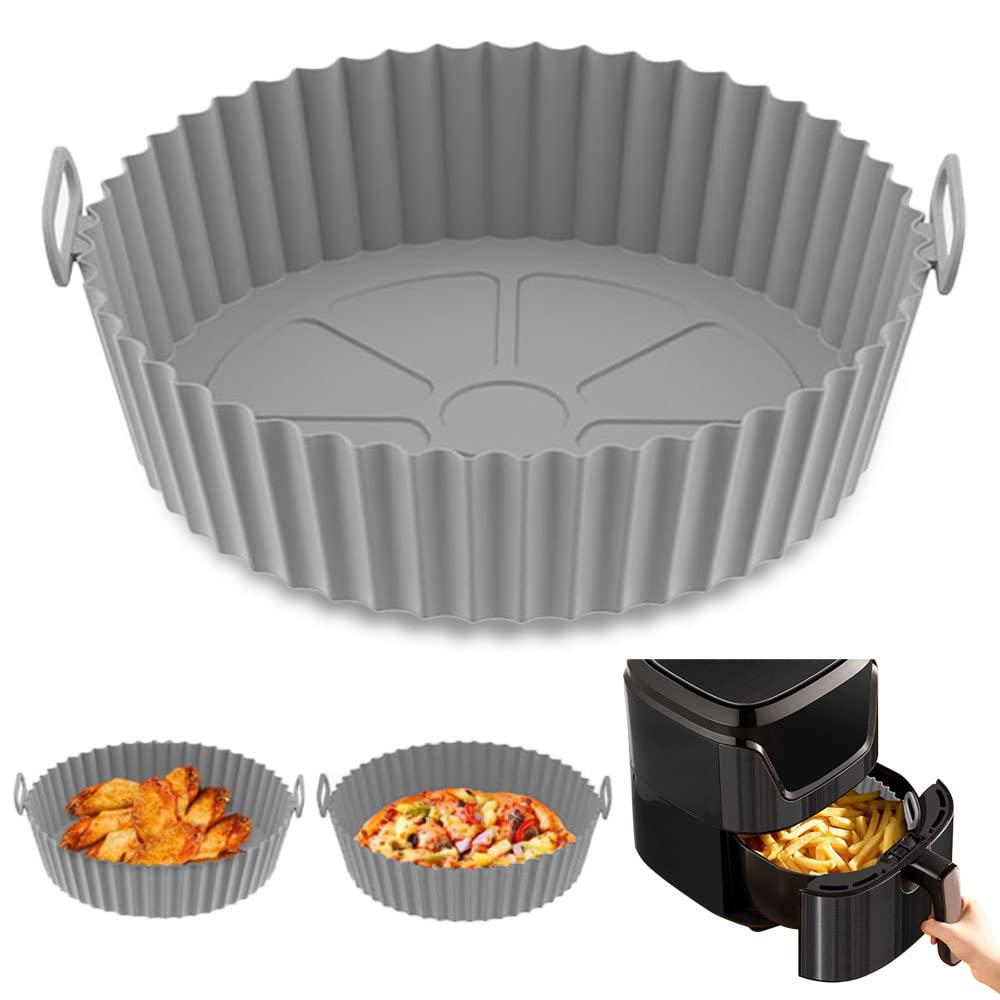 Zoopod Air Fryer Silicone pot?reusable Air Fryer liners?no Need to Clean The Air fryer?food Safe Air Fryer accessories?8 inch