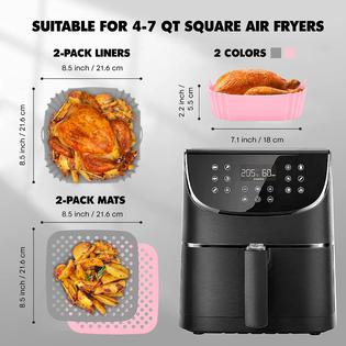 molveo 4 pack air fryer silicone liners