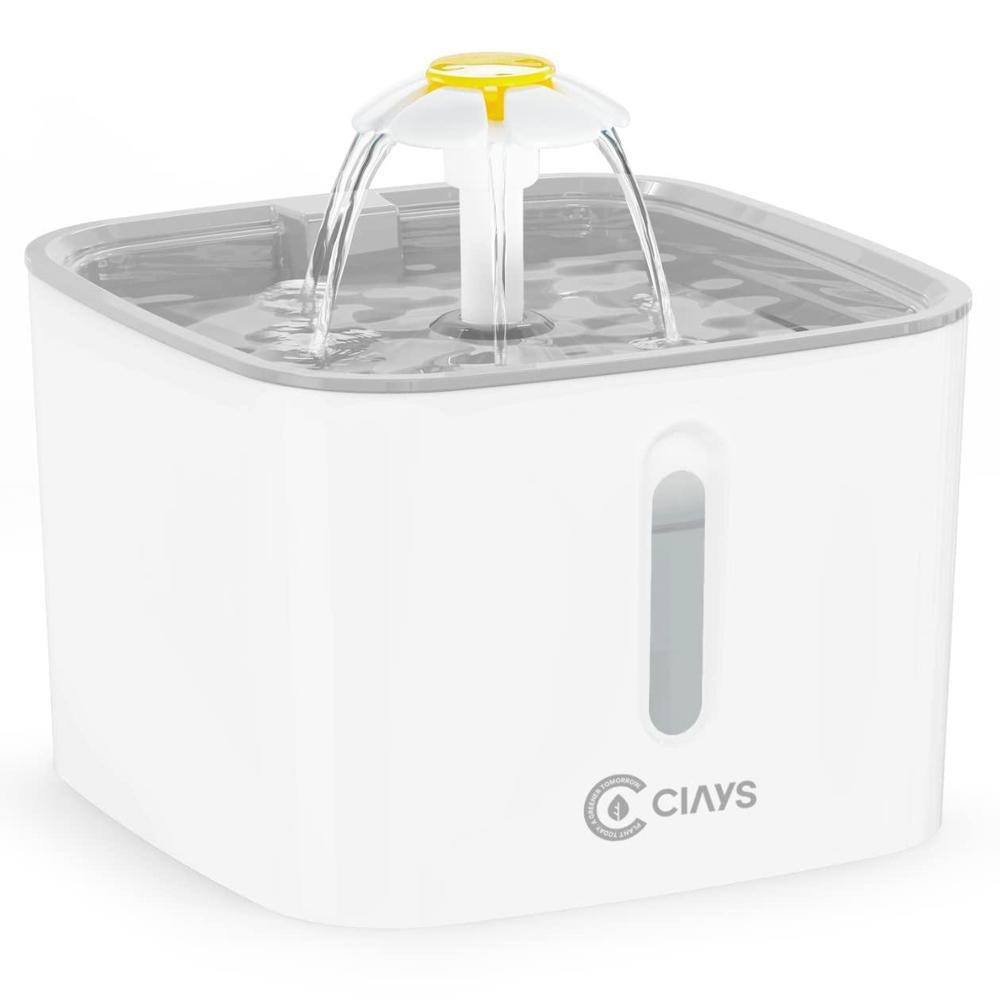 ciays cat water fountain - automatic pet water fountain, 84oz/2.5l dog water dispenser with 3 replacement filters ?ultra slie