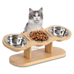 cilxgqln elevated cat bowls raised cat food bowls, 15 tilted pet bowls for  cats puppy small dogs, raised dog bowl stand feede