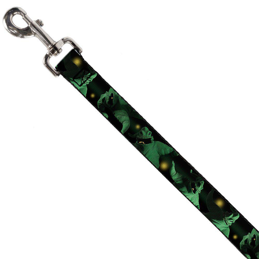 Buckle-Down dog leash oogie boogie 4 poses black yellow green 6 feet long 1.0 inch wide