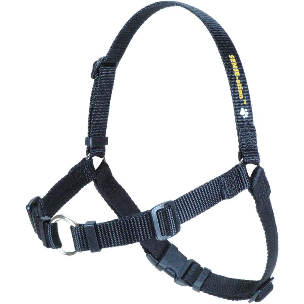softouch concepts the original sense-ation no-pull dog training harness (black, medium-large wide)