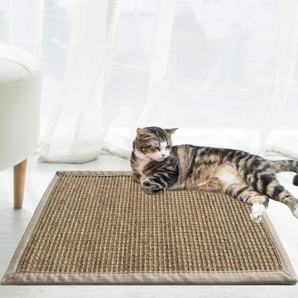 diversity world natural sisal cat scratching mat (15.7"x23.6", khaki)