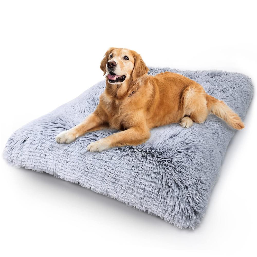 vonabem dog bed crate pad, washable dog crate beds for large medium small dogs breeds, deluxe plush anti-slip pet beds, fulff