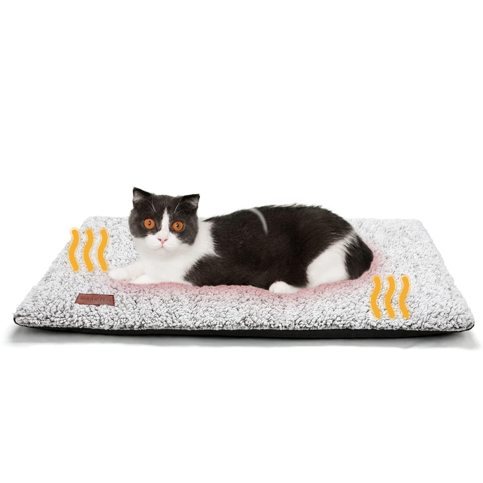 Mora Pets self warming cat bed self heating cat dog mat 24 x 18 inch extra warm  thermal pet pad for indoor outdoor pets with removable