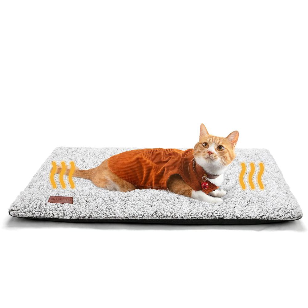 Mora Pets self warming cat bed self heating cat dog mat 29.1 x 18.9 inch extra warm thermal pet pad for indoor outdoor pets with remova