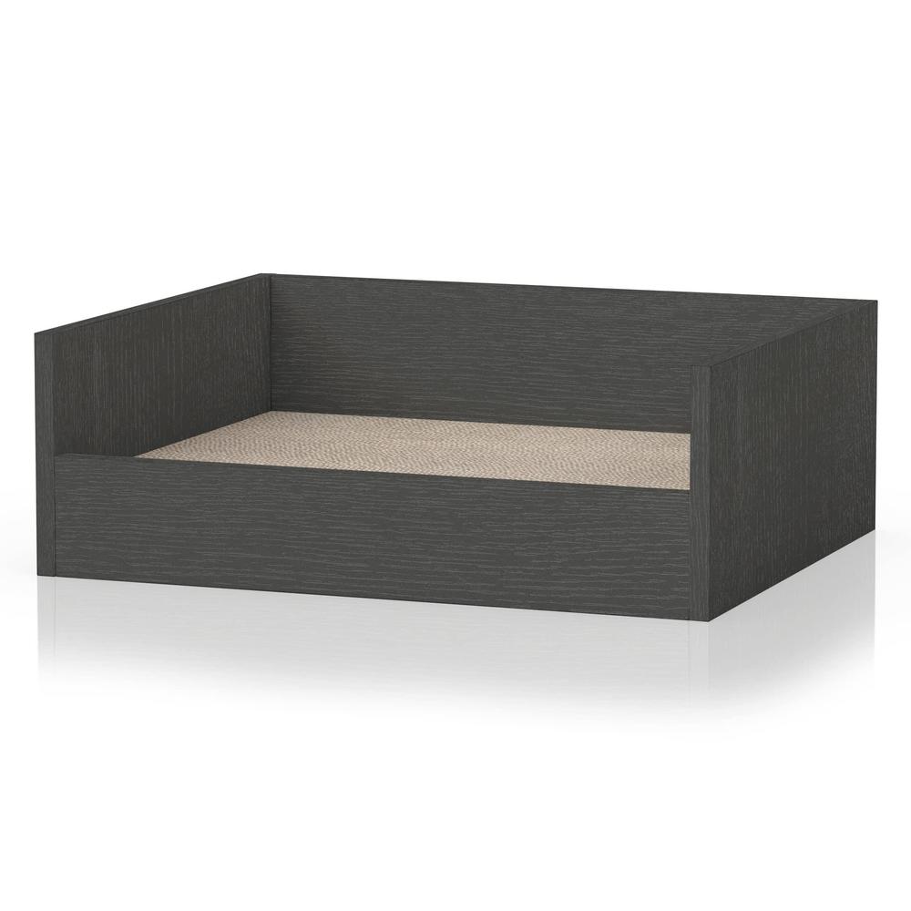 way basics cat bed deluxe lounge scratcher, charcoal black