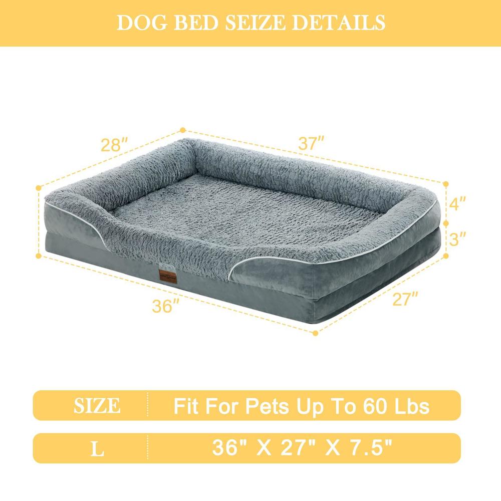 comfort expression large dog bed, dog beds for large dogs, waterproof dog bed large, orthopedic dog bed with 4 sides, dog bed
