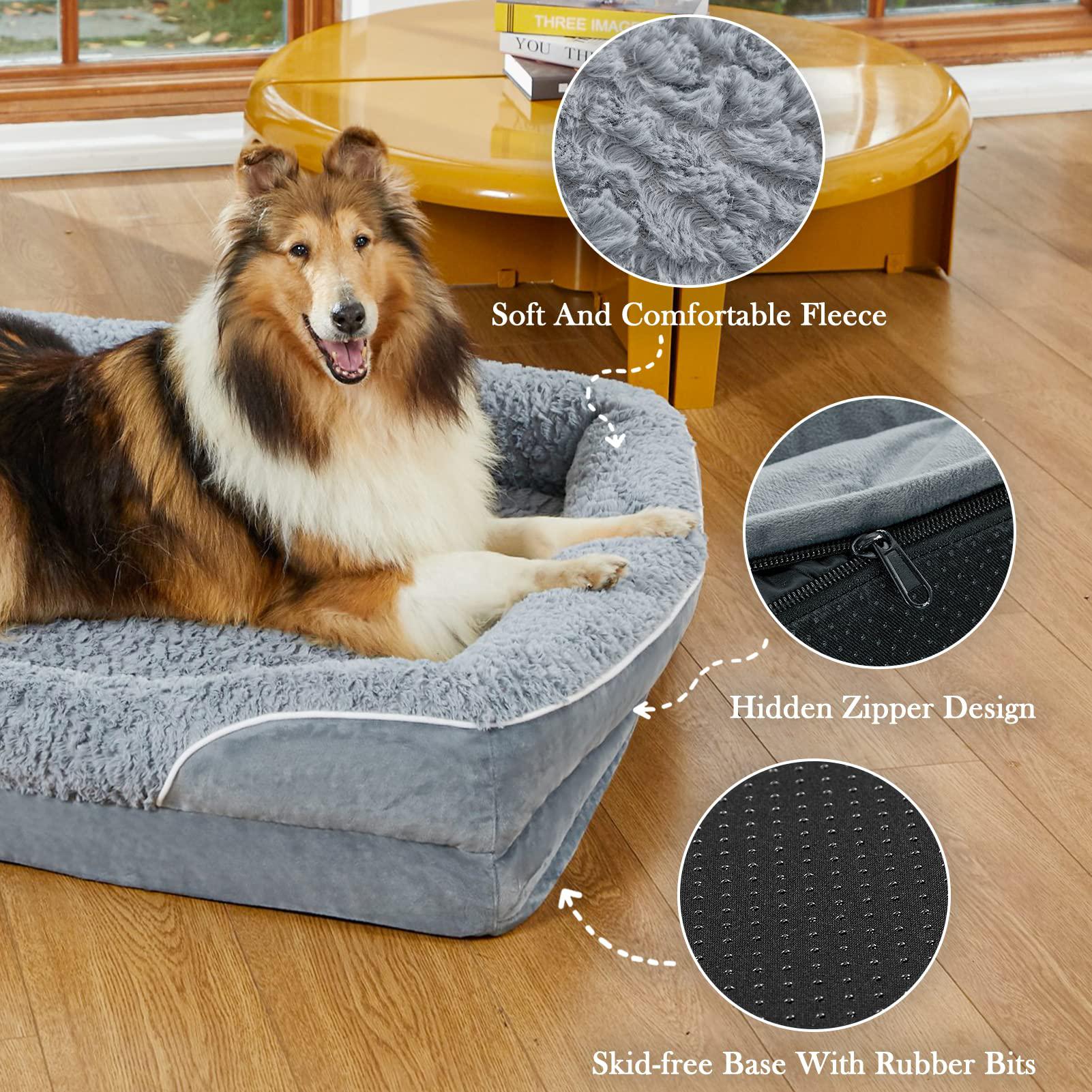 comfort expression large dog bed, dog beds for large dogs, waterproof dog bed large, orthopedic dog bed with 4 sides, dog bed