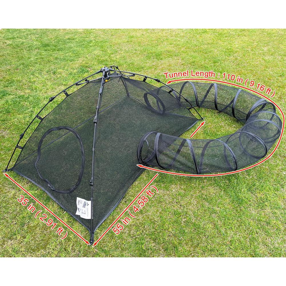 betyman outdoor cat enclosures cat tent outdoor pop up pet playpen with one cat tunnels portable cat playhouse (play tents for cats a