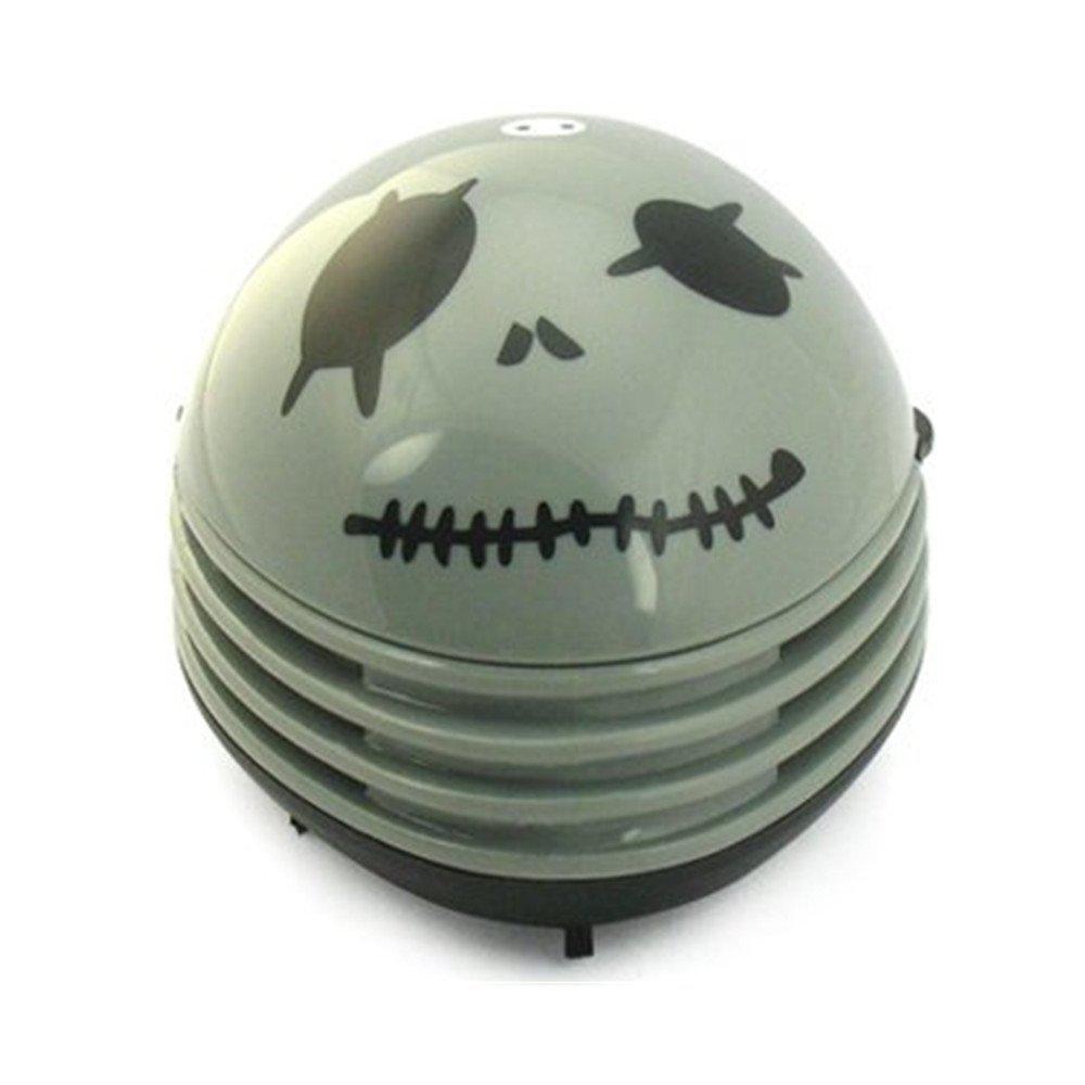 discogoods annoyed prints emoticon pattern battery operated desktop vacuum cleaner mini dust cleaner (skull)