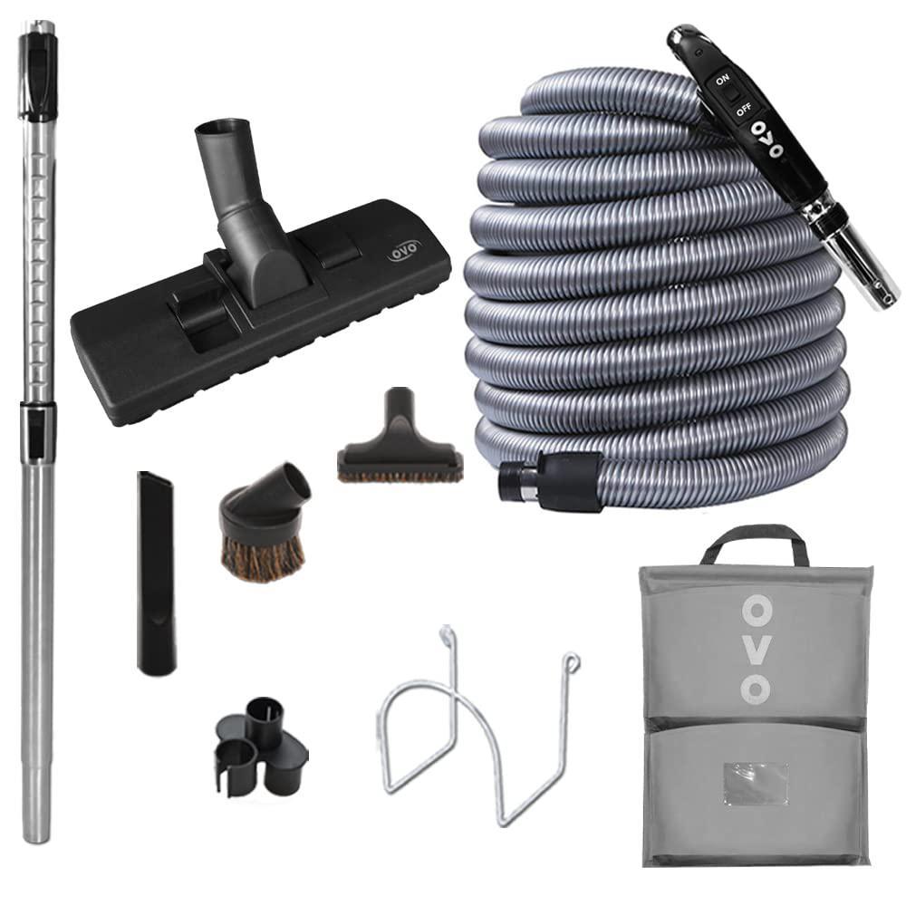 ovo central vacuum standard accessory kit, 40ft, black