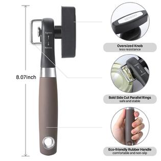 Beneno RNAB0BMVLW785 can opener smooth edge, side cut can opener manual  with durable sharp blade, safe cut manual can opener with non-slip rubber