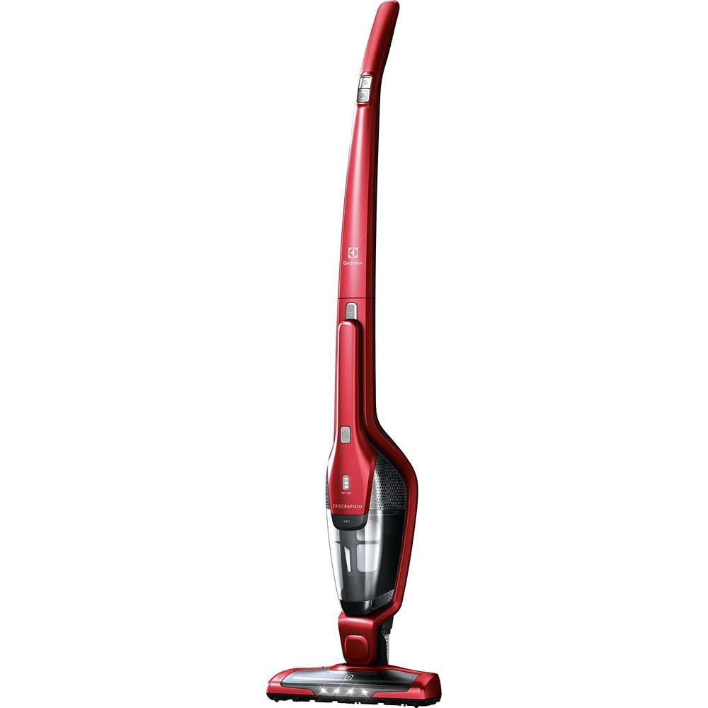 electrolux ergorapido stick, lightweight cordless vacuum with led nozzle lights and turbo power battery, for removing pet hai