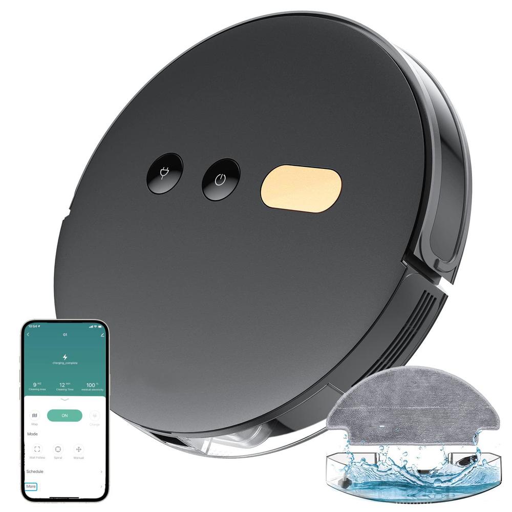 faminode g1 robot vacuum and mop combo, 8000pa adjustable suction robot vacuum cleaner, 3d obstacle avoidance, wifi/app/alexa, self-ch
