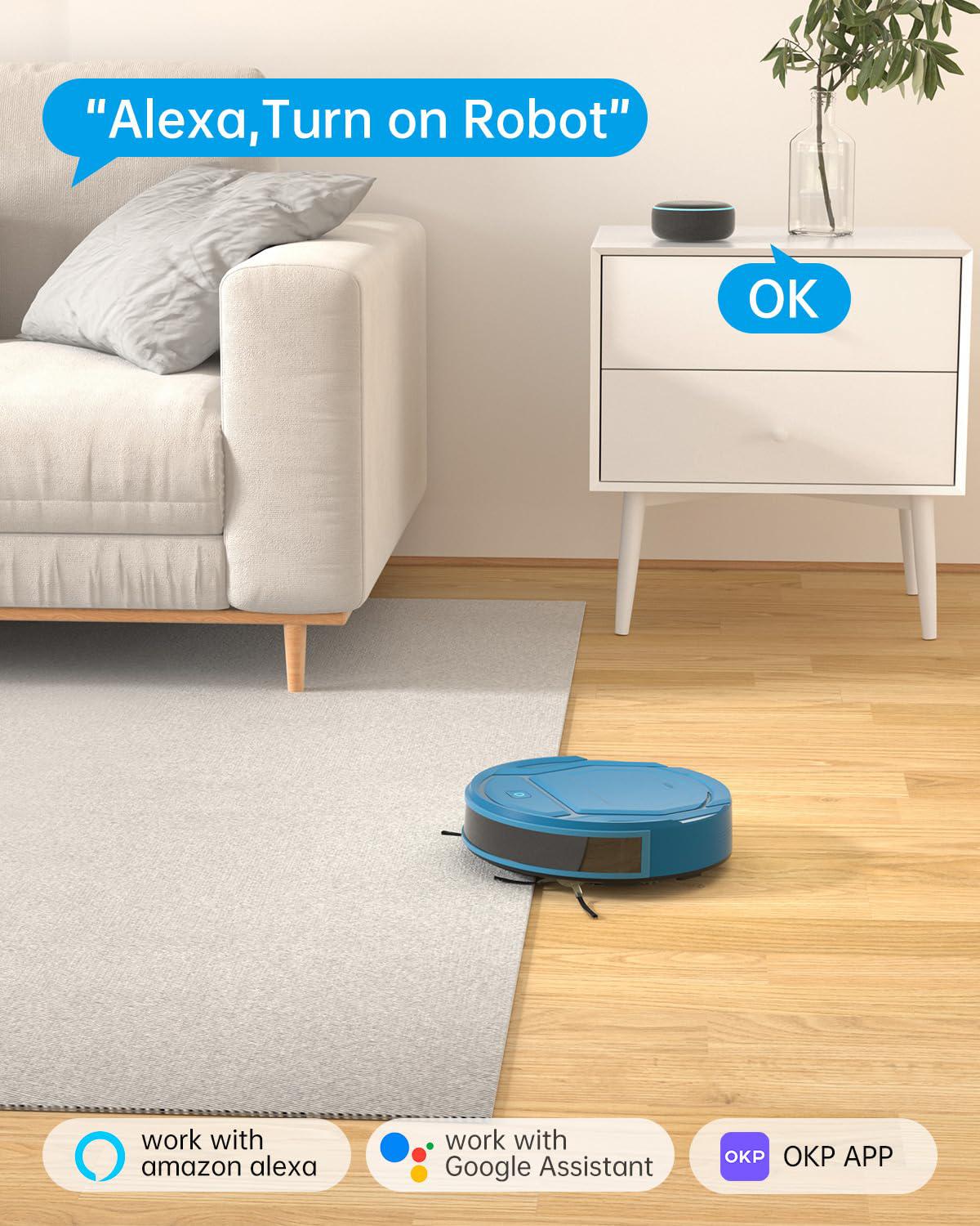okp robot vacuum cleaner for pet hair vacuum robot cleaner self charging strong suction robotic vacuum for hard floor
