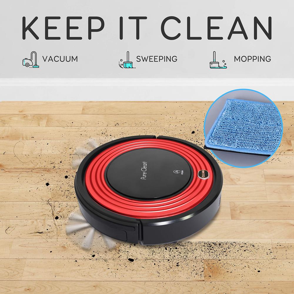 SereneLife robot vacuum cleaner and dock - 1500pa suction w/ scheduling activation and charging dock - robotic auto home cleaning for ca