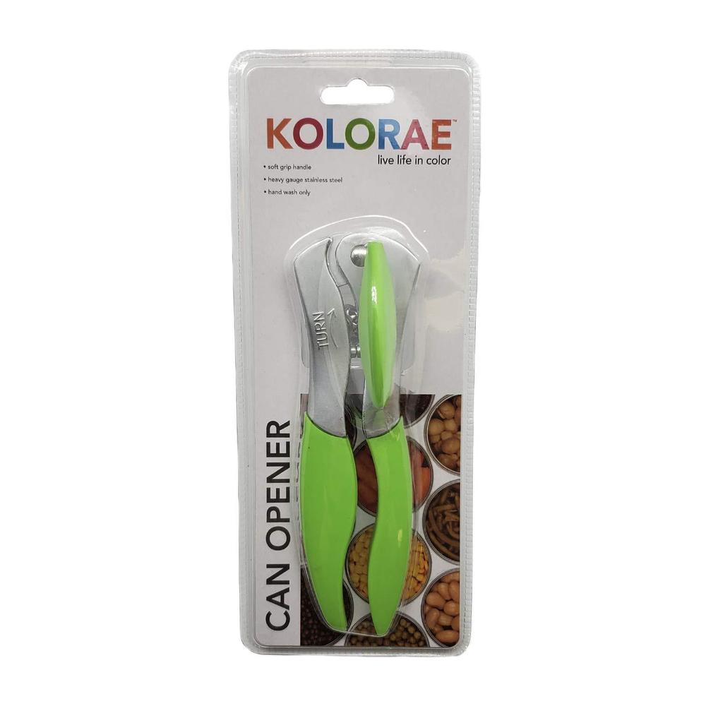 Kolorae (3 count) kolorae soft grip can opener- heavy duty, reliable can opener with rubber grip handles and stainless steel edge- 1 